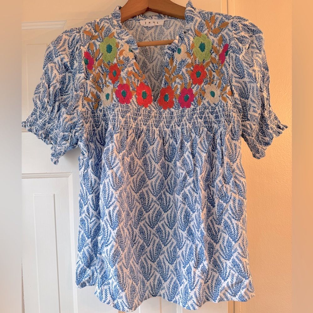 THML, size medium, embroidered top